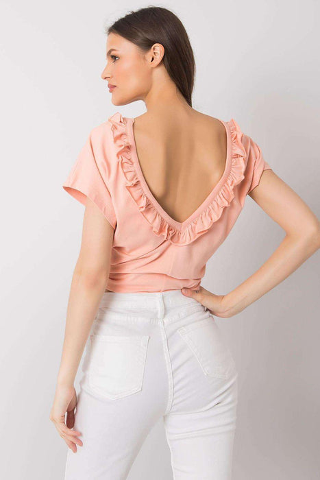 Elegant Ruffled Backless Top