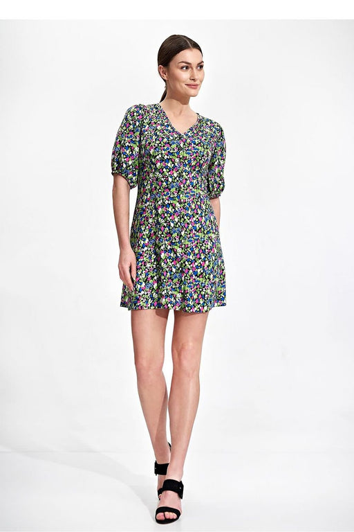 Summer Elegance Button-Up Mini Dress