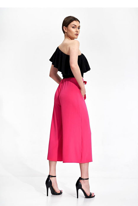 Vintage-Inspired Slit Flare Pants for Women