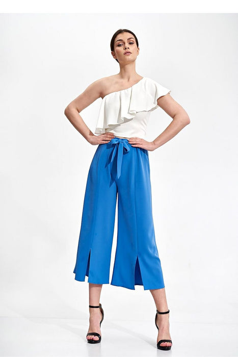 Vintage-Inspired Slit Flare Pants for Women