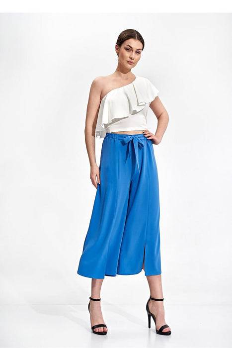 Vintage-Inspired Slit Flare Pants for Women