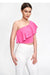 Elegant Asymmetric Ruffle Crop Top for a Fashion-Forward Look