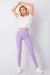 Ribbed High-Waisted Cotton Leggings Available in Various Sizes