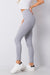 Ribbed High-Waisted Cotton Leggings Available in Various Sizes