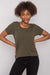 Chic Women's Back Slit Cotton Blend Tee by BFG