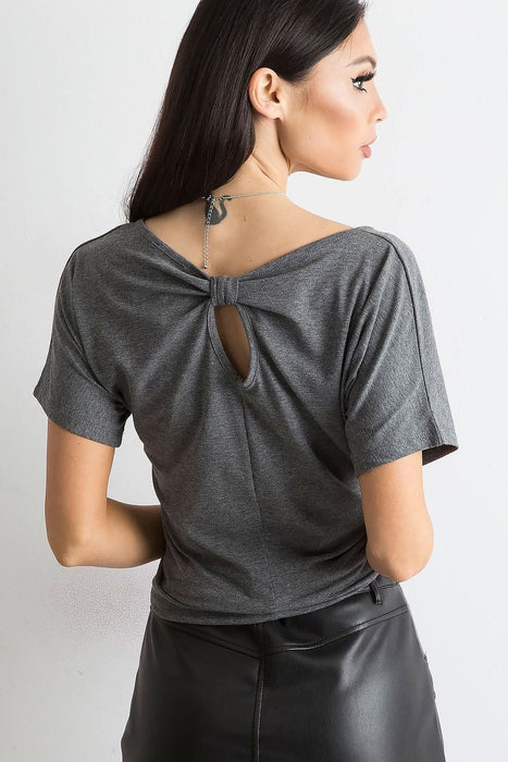 Chic Women's Back Slit Cotton Blend Tee by BFG