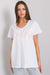 Chic V-Neck Cotton Tee for Fashion-Forward Women