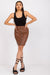 Sustainable Eco Leather Pencil Skirt with Belt and Functional Side Pockets