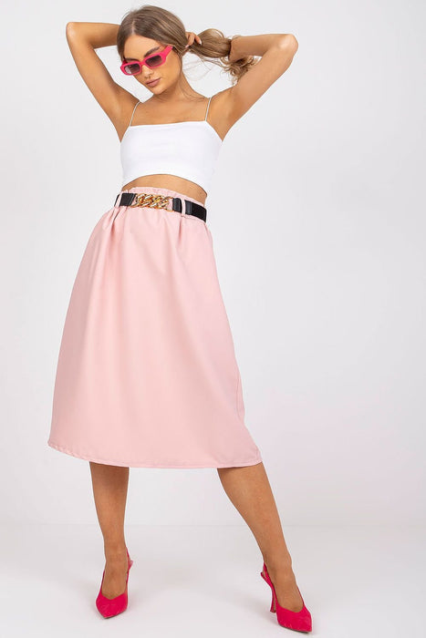 Chic Italian-Inspired Skirt with Comfortable Elastic Waist and Handy Pockets