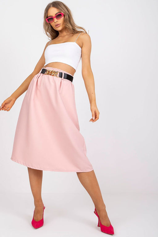 Chic Italian-Inspired Skirt with Comfortable Elastic Waist and Handy Pockets