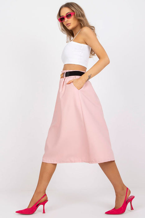 Chic Italian-Inspired Skirt with Comfortable Elastic Waist and Handy Pockets