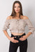 Charming Tie-Front Openwork Blouse