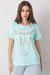 Chic Patterned Cotton Mix Women's Tee