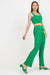 Chic Italian Ensemble: Stylish Top and Wide-Leg Pants Set