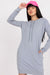 Stylish Tie-Back Sweatshirt Dress with Convenient Pockets and Ribbed Sleeves