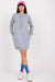 Stylish Tie-Back Sweatshirt Dress with Convenient Pockets and Ribbed Sleeves