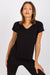 Charming Heart Neckline Cotton T-Shirt for Casual Elegance