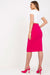 Chic Overlap Front Stretchy Cotton Pencil Skirt for Effortless Elegance