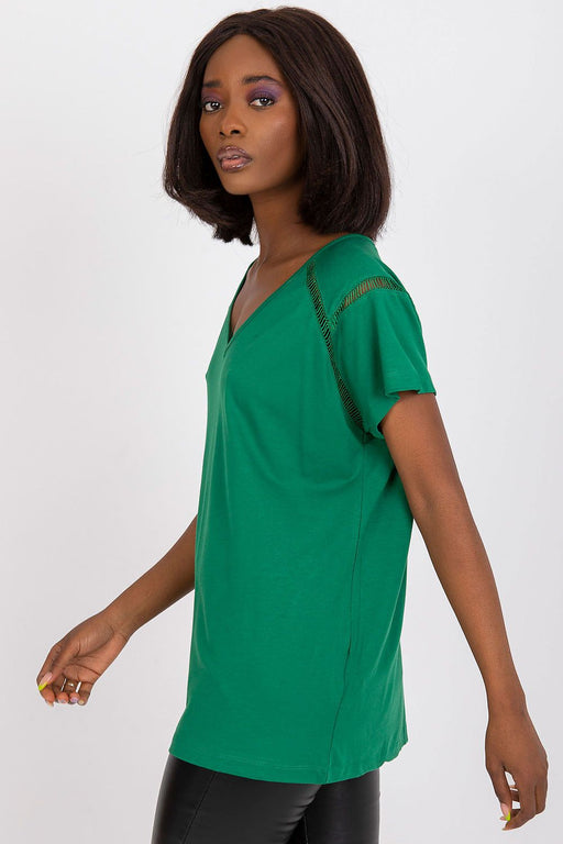 Sweetheart Neckline Short Sleeve Blouse