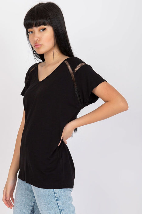 Sweetheart Neckline Short Sleeve Blouse