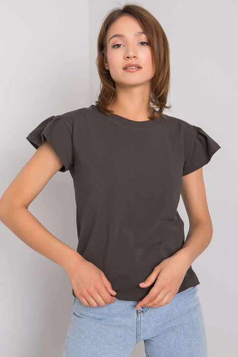 Frilled Sleeve Parisian Cotton Blend Top