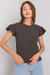 Frilled Sleeve Parisian Cotton Blend Top