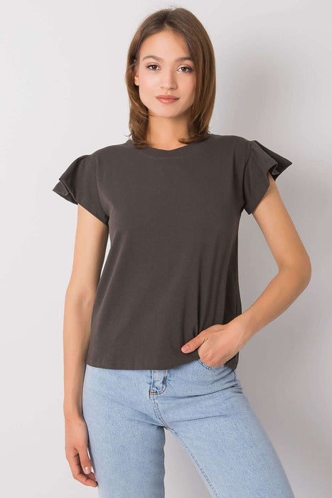 Frilled Sleeve Parisian Cotton Blend Top