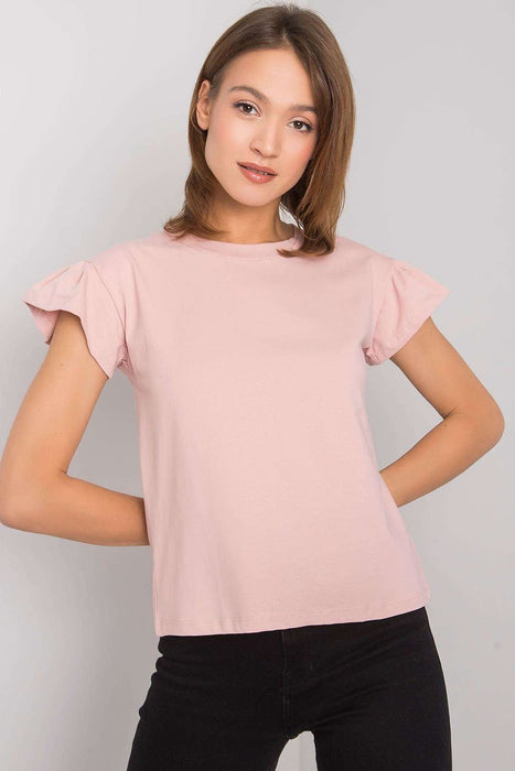 Frilled Sleeve Parisian Cotton Blend Top