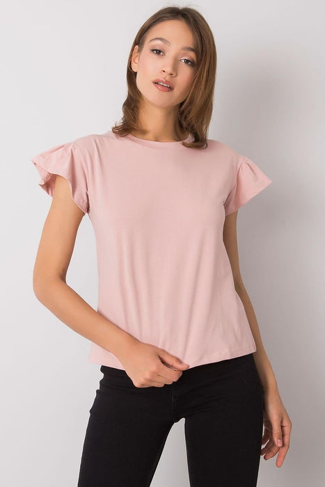 Frilled Sleeve Parisian Cotton Blend Top