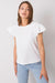 Frilled Sleeve Parisian Cotton Blend Top