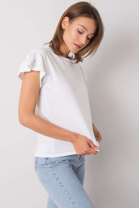 Frilled Sleeve Parisian Cotton Blend Top