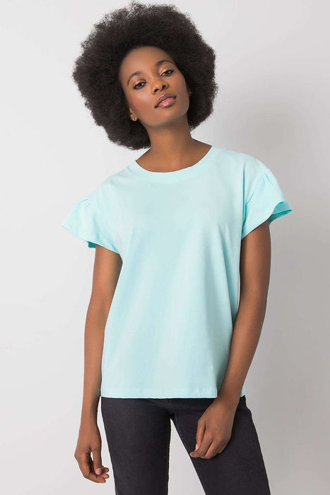 Frilled Sleeve Parisian Cotton Blend Top