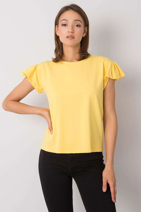 Frilled Sleeve Parisian Cotton Blend Top