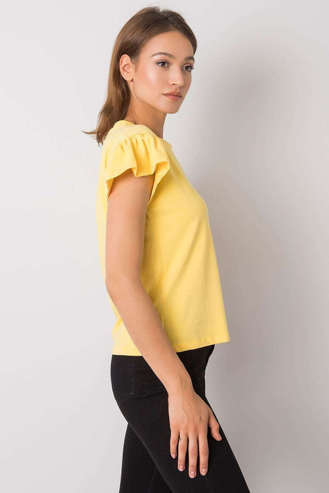 Frilled Sleeve Parisian Cotton Blend Top