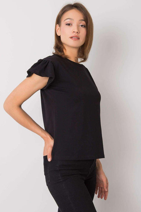 Frilled Sleeve Parisian Cotton Blend Top