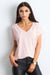 Feminine Heart-Cut Neck Cotton T-Shirt for Women