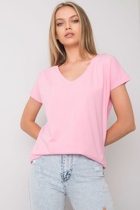 Feminine Heart-Cut Neck Cotton T-Shirt for Women