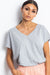 Feminine Heart-Cut Neck Cotton T-Shirt for Women