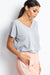 Feminine Heart-Cut Neck Cotton T-Shirt for Women