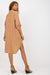 Italy Moda Chic V-Neck Shirt Dress - Effortless Elegance