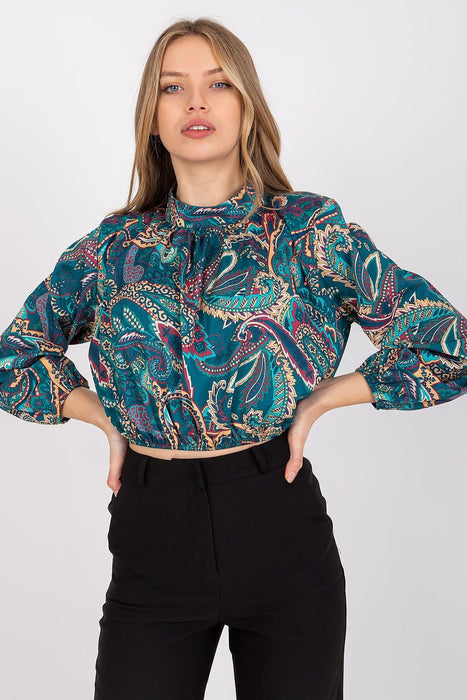 Italy Moda Elegant Stand-Up Collar Blouse - The Ultimate Versatile Staple