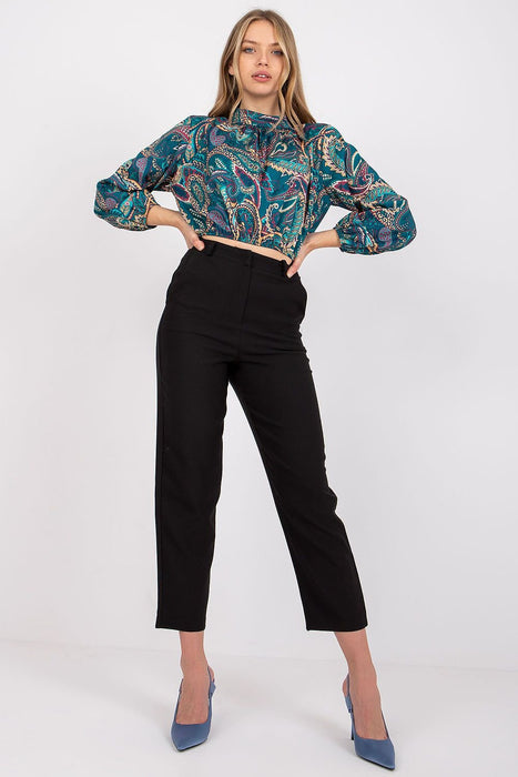 Italy Moda Elegant Stand-Up Collar Blouse - The Ultimate Versatile Staple