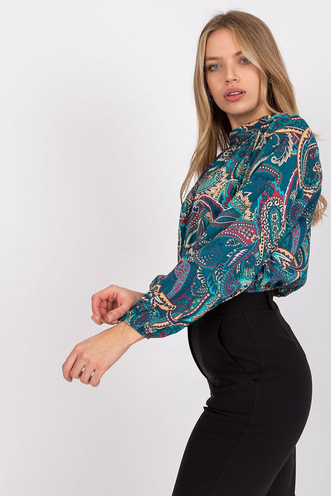 Italy Moda Elegant Stand-Up Collar Blouse - The Ultimate Versatile Staple