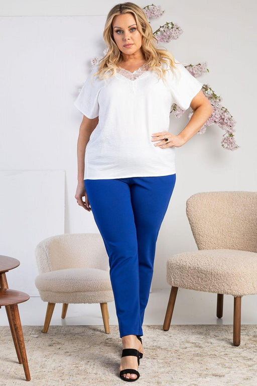 Elegant Plus Size Leona Lace Blouse - Crafted in Poland