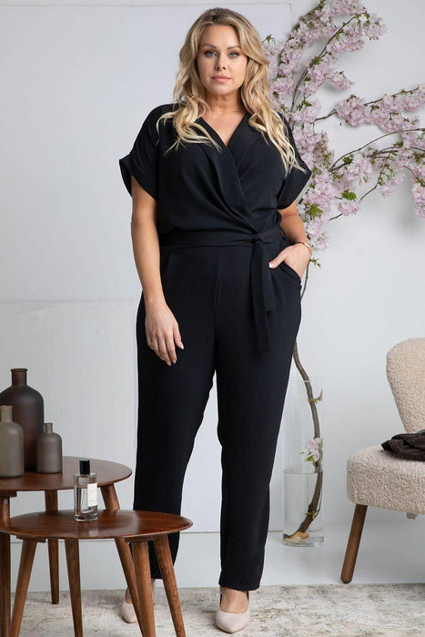 Elegant Plus Size Farida Envelope Jumpsuit: Versatile Elegance for Confident Women