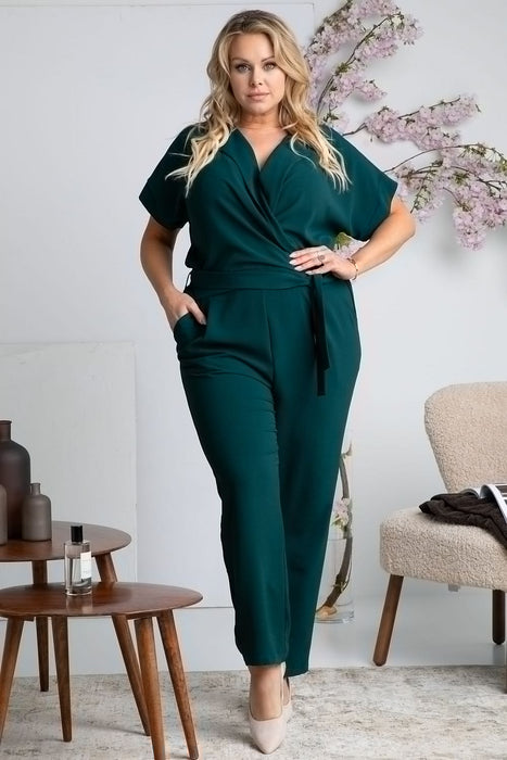 Elegant Plus Size Farida Envelope Jumpsuit: Versatile Elegance for Confident Women