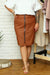 Eco-Friendly Curvy Pencil Skirt with Zipper Detail