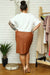 Eco-Friendly Curvy Pencil Skirt with Zipper Detail