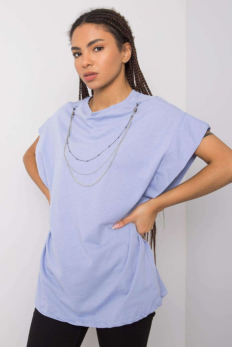 Elegant Chain-Detailed Relaxed Fit Blouse