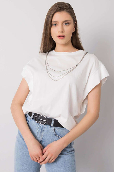 Elegant Chain-Detailed Relaxed Fit Blouse